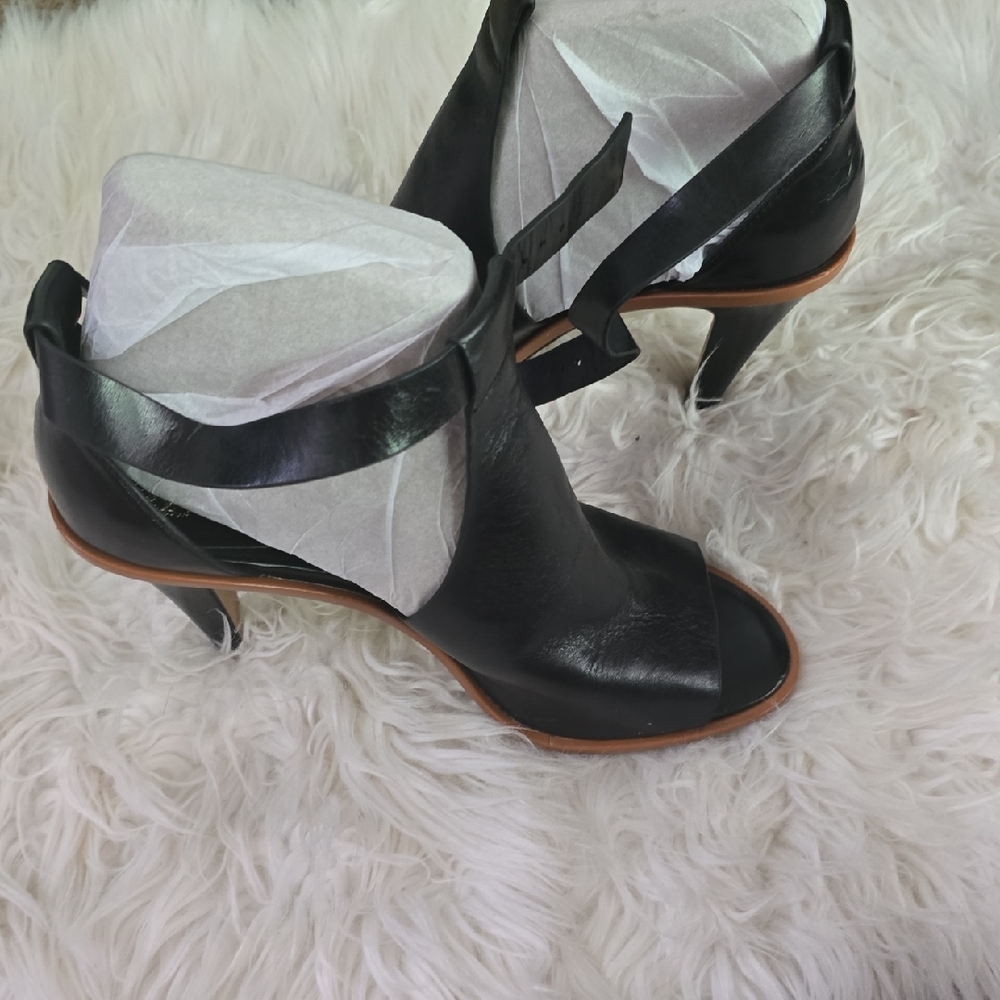 Vince Camuto Black Heels with Unique Strap Detail